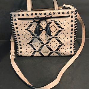 Kate Spade Hayes Pebble Leather Medium Satchel Bag